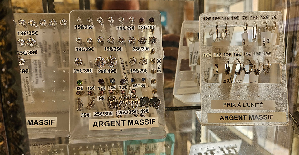 Bijoutier à Toulon pour de la vente de bijoux en argent